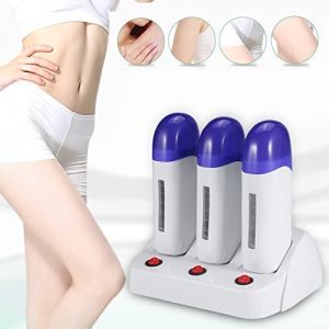 Chauffe Cire Roll on Epilation Chauffe Cartouche Cire Professionnel Roll On Cire Cartouche Appareil Chauffe-Cire Épilation Corps Rouleau De Cire Épilatoire pour Visage Aisselle Corps Jambe (Triple) (Liyishun, neuf)