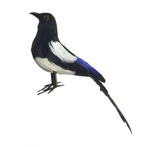 MagiDeal Simulation de Pie d'oiseau, mod&egrave;le de Plume Artificielle, Figurines d'oiseaux d&eacute;coratives pour Maison, Accessoire de Photographie, d&eacute;coration de Patio, 21 cm (Grand Plaisir 360, neuf)