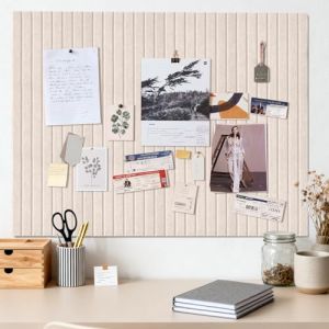 Tableau Liege Mural 120 x 90 cm, Tableaux en Liège d'affichage décoratif en feutre avec ruban adhésif, panneau liege mural affichage photo vision board pour école, maison, cuisine, bureau (EYERIYO, neuf)