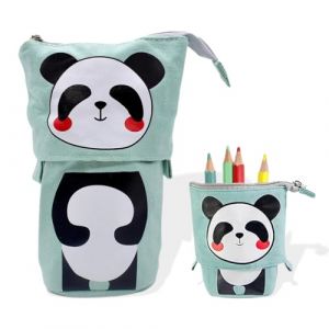 Trousse Crayon Télescopique, Thème Animaux Trousse, 2 en 1 Trouse sur Pied, Trousse Scolaire à Fermeture éclair,Pour Stylo Fermeture À Glissière, pour Garçons Filles Etudiants et Fournitures de Bureau (EUROEDI SPEDITION, neuf)