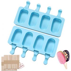 Moule à Glace en Silicone,Moule à Esquimaux,Ice Cream Moules,Ice Pop Mold,Popsicle Ice Maker,Moule Magnum Cake sans BPA,DIY Fait à la Main Crème Glacée pour Enfants et Adultes+100 pcs Bâtons En Bois (sinnsally store, neuf)