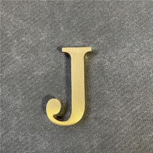 Autocollant en laiton massif de 6,6 cm - Lettres de l'alphabet en m&eacute;tal - Lettres et chiffres autocollants muraux - Signalisation d'adresse de maison, num&eacute;ros de porte, lettres de l'alphabet (lettre (Warm Home Company, neuf)