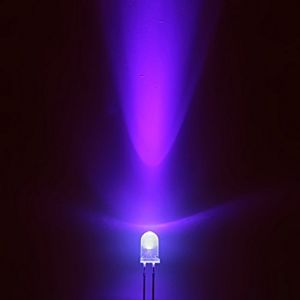 Lot de 10 ampoules LED UV de 3 mm, haute luminosit&eacute;, diodes 2000 MCD Violet (Tecnostore, neuf)