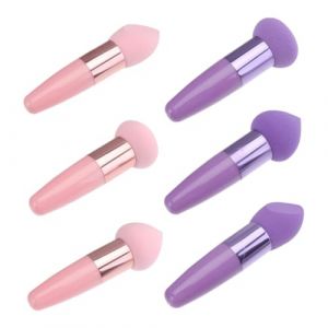 DECORNIJIA 2 Ensembles Set de Kits Pinceaux Maquillage avec &Eacute;ponges Portables et Manches Ergonomiques pour Application Facile Salissure Outil Beaut&eacute; Pratique (ZhiLight, neuf)