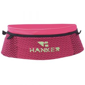 Sac banane de course sportif unisexe – Ceinture porte-téléphone portable, gels, clés et bouteille 500 ml – Idéal pour la course, le trail, la gym et le cyclisme, Rose (Leka Rosa), S/M, Ceinture de (Hanker Sports, neuf)