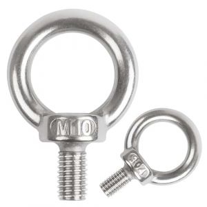 huruirui 2pcs Anneau de Levage M10 Boulon à Oeil Acier Inoxydable 304 A2-70 Anneau a Visser Piton à Oeil Filetage Mâle pour Fixation, Suspension Intérieur et Extérieur (huruirui, neuf)