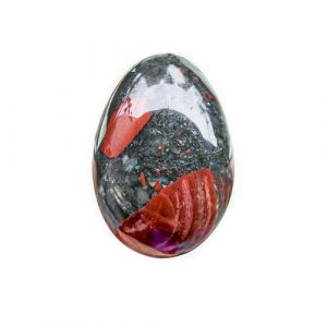 &OElig;uf pierre de sang africaine polie naturelle, cristal poli avec propri&eacute;t&eacute;s &eacute;nerg&eacute;tiques, sph&egrave;re polie, pierre polie, &oelig;uf pierre cristal (pierre de sang africaine) (Pandidui23, neuf)