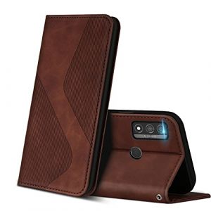 ZONNAVI Coque pour Huawei P Smart 2020, Premium Étui Housse en Cuir de Protection avec [Emplacements Cartes] [Magnetique], Clapet Folio Portefeuille pour Huawei P Smart 2020 (Marron) (ZONNAVI, neuf)