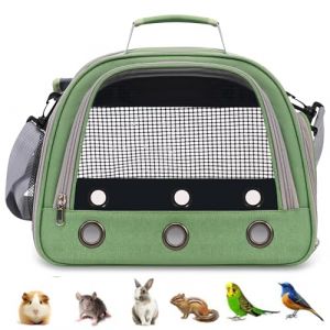 SOLAPOLLO Sac pour perroquet respirant pour oiseau, sac &agrave; bandouli&egrave;re pour oiseau, sac de transport pour hamster, sac de voyage pour lapin et h&eacute;risson, sac &agrave; main portable pour oiseau (vert) (Joe and Qing, neuf)