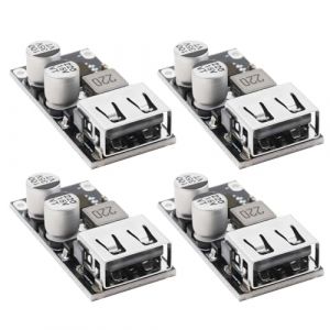 The Lord of the Tools 4 Pi&egrave;ces 6-32V 9V 12V 24V &agrave; 5V 3A Module de Charge Rapide USB 3.0 QC2.0 DC-DC Module de R&eacute;gulateur d'alimentation USB Buck Convertisseur Volt Carte de Transformateur (The Lord of the Tools, neuf)