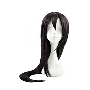 LINLINCD Kirigaya Kazuto Kirito Perruque de cosplay d'anime Art épée en ligne 100 cm de long Couleur chocolat résistant à la chaleur Cosplay Costume Perruque (qiu lai shan mao hang, neuf)