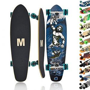 MAXOfit Longboard Atlantis No. 7 Forme Cruiser, Longueur:84 cm,Largeur: 23 cm, ABEC 11, Roue 80 A (X-TradeGroup GmbH, neuf)