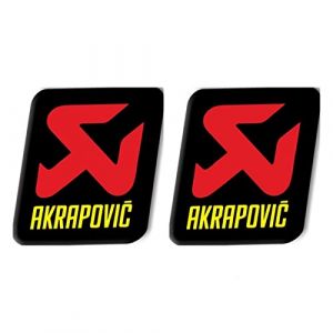 POKVEA Sticker Autocollant en Aluminium r&eacute;sistant &agrave; la Chaleur for Moto de Silencieux d'&eacute;chappement akrapovic (Color : 2pcs SDK076) (GLSMM, neuf)