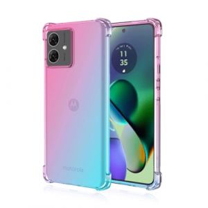 HONLEN Coque pour Motorola Moto g54 / Motorola Moto g54 Power &Eacute;tui, (6.5" inches) Transparente D&eacute;grad&eacute;e TPU Silicone Quatre Coins Renfort d'angle Case (HONLEN, neuf)