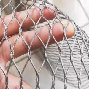 JIwqDY 304 Filet de Corde en Acier Inoxydable, Garde-Corps Ext&eacute;rieur, Maille 5cm Filet de Protection en Acier Inoxydable, Diam&egrave;tre du Fil 1.5mm(2x2m/6.56x6.56ft) (NEED ME INC shop, neuf)