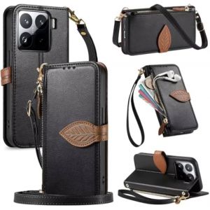 GoodcAcy Coque avec Cordon pour Infinix Note 50 4G/50 Pro 4G Housse en Cuir PU avec Rabat Magnétique, Étui Fermeture Portefeuille Antichoc avec Support Pliable - Noir (TENGLAN, neuf)