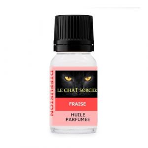 Le Chat Sorcier - Parfum d'Ambiance - Huile Parfum&eacute;e - Fraise (10ml avec compte-gouttes) (Le Chat Sorcier, neuf)