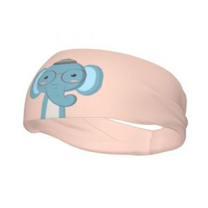 Éléphant portant un bandeau à cadre pour hommes et femmes, bandeau de sport antidérapant et absorbant pour la gym, le basket-ball, le yoga (ruianshihuichenjiayouzhanguanliyouxiangongsi, neuf)