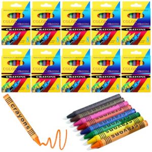 MCTNCT 10 boîtes Couleur Bébé Crayons,Crayons de Couleurs Enfants 3 en 1 Set,8 Gros Crayons de Couleur pour Enfant, Pure Cire d’Abeille, Couleurs Vives Non-Toxique Qualité Alimentaire,80 bâtonnets (ASSUNTOS ESPELHADOS - UNIPESSOAL LDA., neuf)