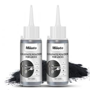 Lubrifiant Serrurerie, Poudre Graphite, Multifonctions Lubrification Graphite, graphite pour Lubrifier serrures Porte, Ménagère pour Guides de Fenêtre, Clés, Guides de Porte, Serrures 60 ML*2 (XIANGXIN-EU, neuf)