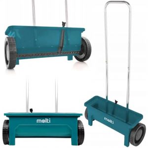 molti Epandeur Semoir 3L 12L 14L Epandeur Manuel avec Double Barre de pouss&eacute;e Semoir &agrave; Gazon Epandeur d'engrais Epandeur de sel Epandeur de graines pour Engrais Gazon (12 L) (SPORT-LINE, neuf)