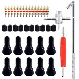 GTIWUNG Demonte Valve Pneu Outil, Valve Core Remover pour Voiture Remplacement, TR412 Valve Pneu, Valve Core, 4-1 Outil de Réparation de Valve de Pneu - Démonte Valve Pneu, Tire Repair Kit (GTIWUNG-FR, neuf)