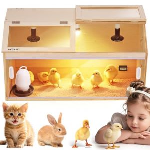 NEWTRY Couveuse à Poulets Intelligente Poussin elevage incubateur avec 3 Lampes chauffantes, 1 régulateur de température, 2 Types de thermomètre jusqu'à 35 Poussins Caille Oiseaux (NEWTRY, neuf)