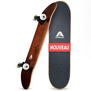 Apollo Skateboard Enfants et Adultes Professionnel, Skateboard Filles, Garçons, Skateboard Ado et Adultes, Pont en Bois à 7 Couches, Design Tendance, Medium Concave, Roulements à Billes ABEC-16 (Vevendo, neuf)