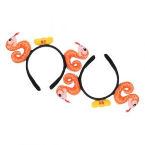 SHERCHPRY 2 Pièces Bandeau En Peluche Serpent Méduse Bandeaux De Mode Bandeaux De Serpent Pince à Cheveux De Serpent Costume De Bandeau Pour Femme Extensible Noeud Dame Bandes Jour Plastique (Dnna Huang, neuf)