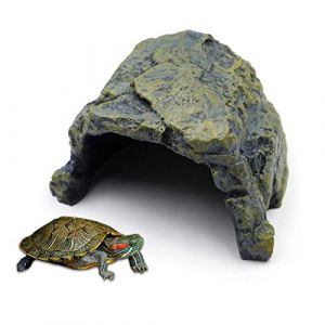 Cachette Reptile Abri pour Tortue Decoration Aquarium pour Animaux de Compagnie se Cachent Grottes pour Amphibiens Poissons de LéZard Cachent L'Habitat (HUOHUOZHU, neuf)