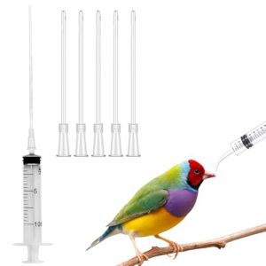WUSJCOF 6 pièces Outil à la Main, Facile à Nettoyer, Sondes d'Alimentation pour Oisillons, Seringue de 10 ml, Nourrissage Oiseaux, Bébé Oiseau, Grosse pour Colombe, Convient aux Pivoines, Perruches (NAROU DUTEN, neuf)