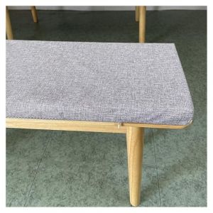 Coussin Banquette Exterieur/Interieur 120x50/100x40/90x50, Coussin pour Banc de Jardin Antidérapant 1/2/3 Places, Amovible et Lavable, pour Balancelle, Chaise de Salle à Manger(Light gray,80x55cm/31x2 (MIUGOODEL, neuf)