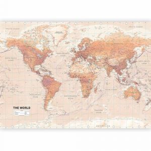 Papier peint murando intissé 300x210 cm Décoration Murale XXL Poster Tableaux Muraux Tapisserie Photo Trompe l'oeil Carte du monde Continent k-A-0091-a-c (murando, neuf)