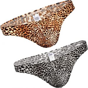Faringoto String et string pour homme - Imprim&eacute; l&eacute;opard - Grande taille, 2 couleurs., S (Faringoto, neuf)