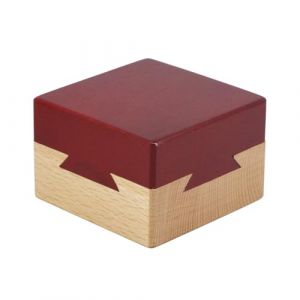 Boîte à queue d'aronde Impossible en bois 3D - Casse-tête - Tiroirs magiques - Boîte à bijoux avec compartiment secret pour adulte (couleur rouge) (Hardwind, neuf)