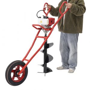 Tenddya Tari&egrave;re &agrave; essence &agrave; 2 temps avec chariot manuel, brouette 52 cc, tari&egrave;re de tari&egrave;re, tari&egrave;re pour pieu 1 l, r&eacute;servoir de carburant, tari&egrave;re pour utilisation agricole (MINQINH, neuf)