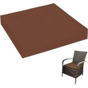 uyeoco Galette de Chaise d'ext&eacute;rieur de Jardin Imperm&eacute;ables avec Attaches - 25/30/36/40/45/50/60cm Carr&eacute;s Coussins de Si&egrave;ge &eacute;paisseur 5cm for Patio, Bureau, Cuisines, Salle &agrave; Manger(Brun,50x50x5cm) (ploootred, neuf)