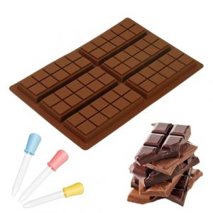 EIHI 1 Pcs Moule Tablette Chocolat Moule Chocolat Tablette Moule Silicone Tablette De Chocolat Moule Tablette De Chocolat Livré Avec Trois Compte-Gouttes (EIHI, neuf)