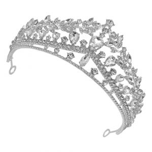couronne de mari&eacute;e diad&egrave;me pour les femmes princesse mari&eacute;e d&eacute;licat jarreti&egrave;res robe soiree robe de soiree diad&egrave;me de mariage nuptiale accessoires pour cheveux fille alliage Silver TOGEVAL (HeroYn, neuf)