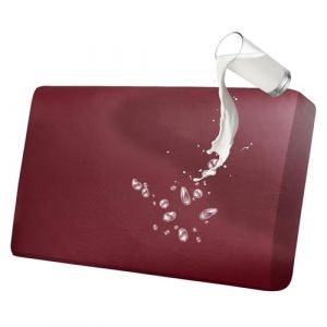 BXFUL Housse de Coussin Extensible de canapé imperméable, Simili Cuir Housse Coussin D'assise Antidérapant Housse de siège de canapé pour canapé (Très Grand 2 Places,Vin Rouge) (ZIQIONG, neuf)