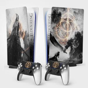 Sticker pour la PS5Cercle d'Elden, Autocollant Skin pour la PS5 Déco, Console et Manette, Edition Standard Digitale, Skin MALENIA (2 Manettes) (Hellocom34, neuf)