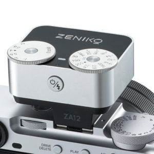 ZENIKO ZA12 Flash pour appareil photo &agrave; double roue, mini flash r&eacute;tro avec mode automatique, flash de type C rechargeable, 60 g, l&eacute;ger et portable, pour appareils photo reflex num&eacute;riques et sans (Lookingsky, neuf)