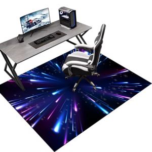 Tapis protège Sol, Gaming Tapis de Chaise pour Les Chaises de Jeu ou de Bureau, 90 x 120 cm Tapis antidérapant sous Chaise de Bureau, Protège Les Sols, Planchers, Parquets, pour Gaming et Le Travail (Tkuhknag, neuf)