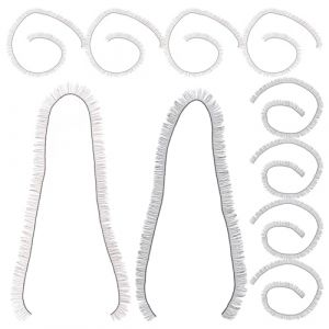 WRITWAA Lot de 20 Faux Cils pour Poup&eacute;e DIY 0,4 X 20 Cm Bandes de Cils Noirs et Marron de S&eacute;curit&eacute; pour Jouets pour Fabrication et Personnalisation de Poup&eacute;es Artisanales (Wlonga, neuf)