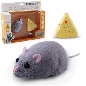 Stecto Peluche Souris Rat Télécommandée, RC Souris Jouet pour Chat Chien, Animaux domestiques, Jouet Infrarouge réaliste pour Rat pour Enfants, Cadeau Amusant (JiaXibaihuo, neuf)