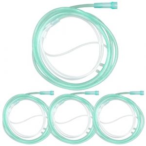 KQDRAVINE 4 Pi&egrave;ces Tube &agrave; Oxyg&egrave;ne, 6 mm X 2 M Tuyau &agrave; Oxyg&egrave;ne en PVC M&eacute;dical pour Adultes, Souple et Anti-Pliure Canule Nasale pour Appareil Oxyg&egrave;ne (KEQIKJ, neuf)