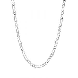 PROSILVER Chaîne Figaro 65cm Argent pour Homme Garçon Collier à Maille 5mm en Sterling Silver 925 (Prosteel Jewellery, neuf)