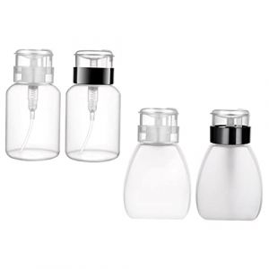 VICASKY Flacon à Pompe Vide 250Ml pour Dissolvant de Vernis à Ongles Lot de 4 Bouteilles Rechargeables en Plastique Fournitures de Manucure Pratiques et Compactes (Micanties, neuf)