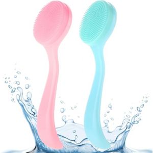 Silicone Brosse Nettoyante Visage 2 Pièces, Pour Tous Les Types Peau, Brosse Nettoyante Exfoliante Brosse Faciale (ZZZ111, neuf)
