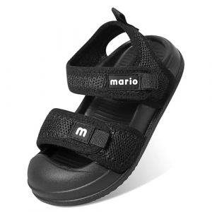 MK MATT KEELY Sandale Enfant Garcon Fille Sandales de Marche Bébé Bout Fermé Chaussure Été Confortable Plage,Noir,EU 24(160mm) (Matt Keely, neuf)